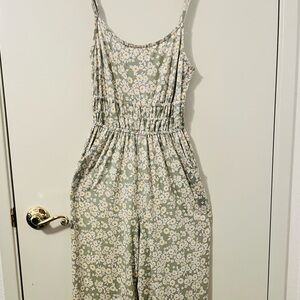 Hollister Sage Floral Jumpsuit
